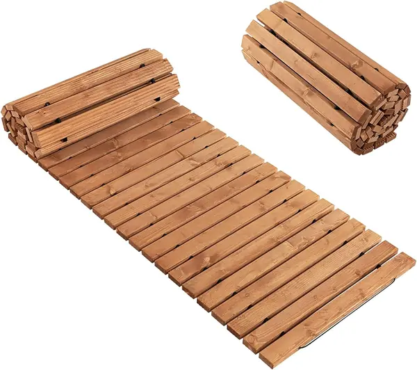 245 cm Rollweg Holzweg Gartenweg