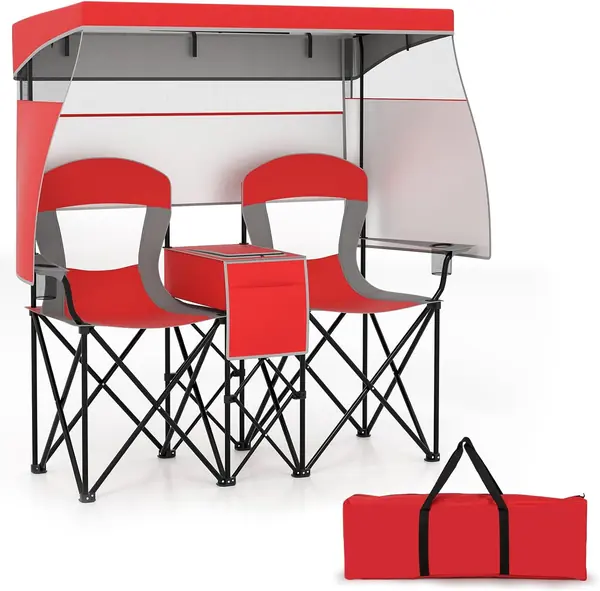 2er Partner Campingstuhl mit Sonnendach