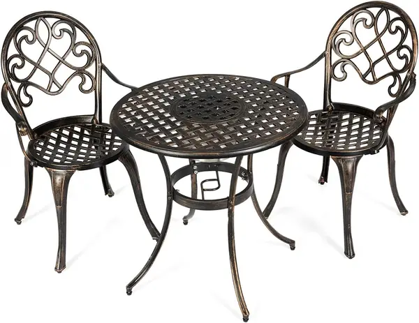 3-teiliges Bistrotisch-Set mit abnehmbarem Eiseimer