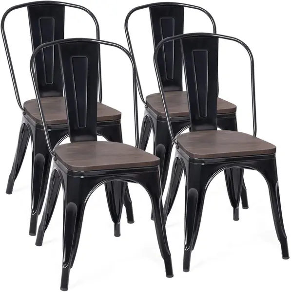 4er Set Esszimmerstühle stapelbar