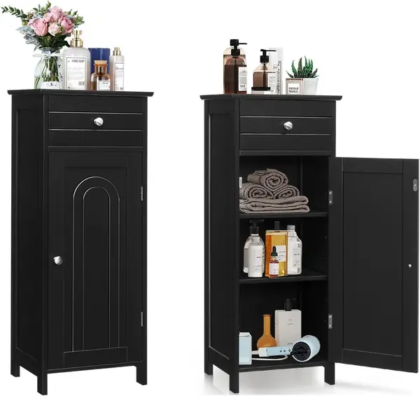 Badezimmerschrank Badschrank mit Schublade & 3