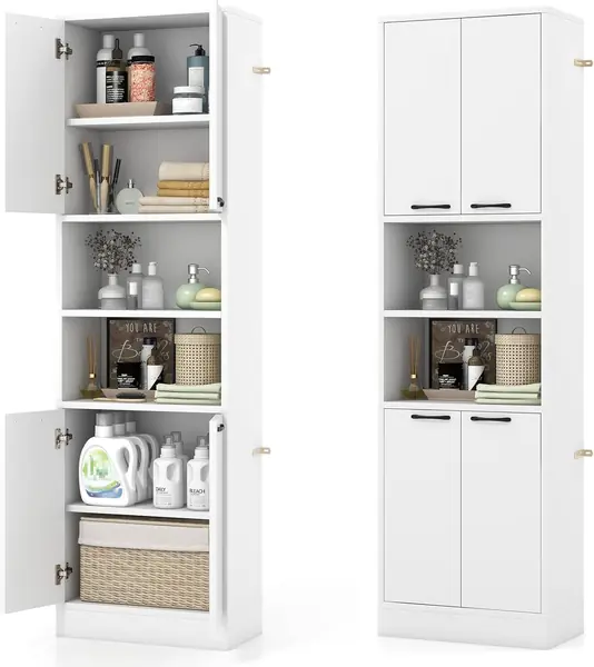 Badschrank Hochschrank – Badezimmerschrank 190 cm Hoch