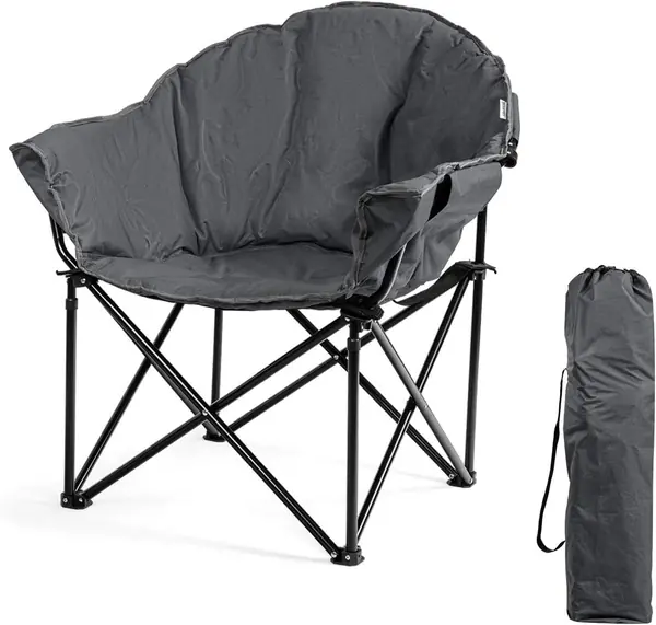 Campingstuhl Faltbar – Rückenlehne, Armlehnen