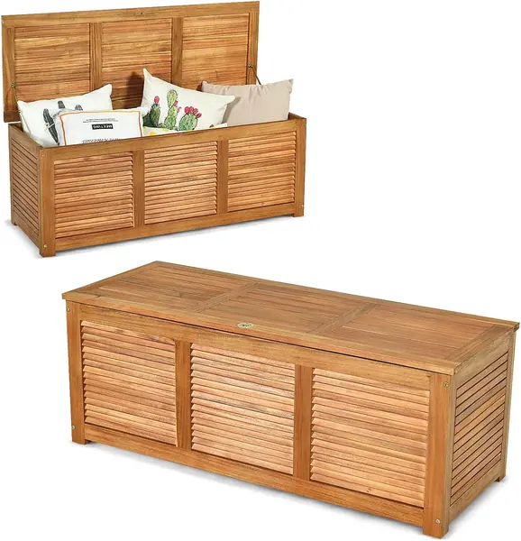 Gartenbox Holz Auflagenbox Gartentruhe Kissenbox Holzbox