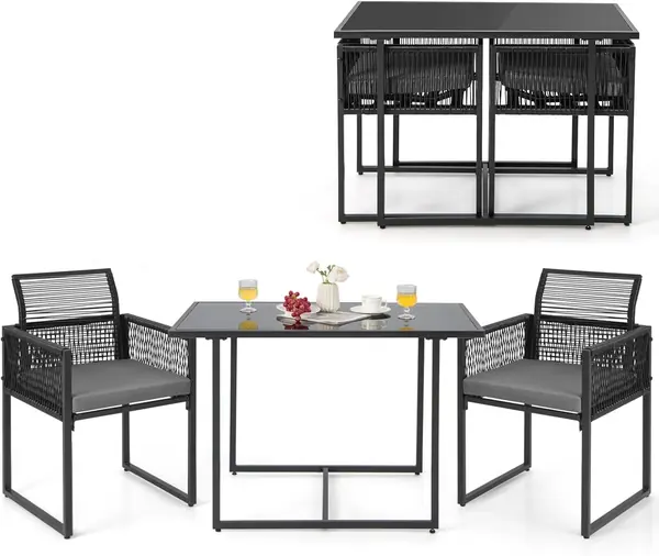 Gartenmöbel Set Rattan 2 Personen