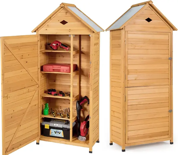 Gartenschrank Holz wetterfest Gartenhaus Gerätehaus