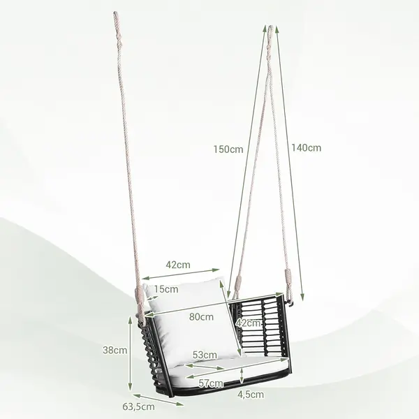 Hängesessel Outdoor – Hängesitz mit Rücken- & Armlehnen
