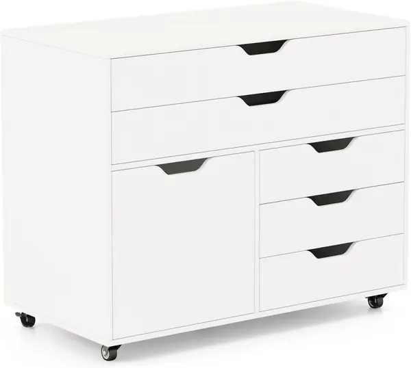 Rollcontainer mit 5 Schubladen & 1 Schrank